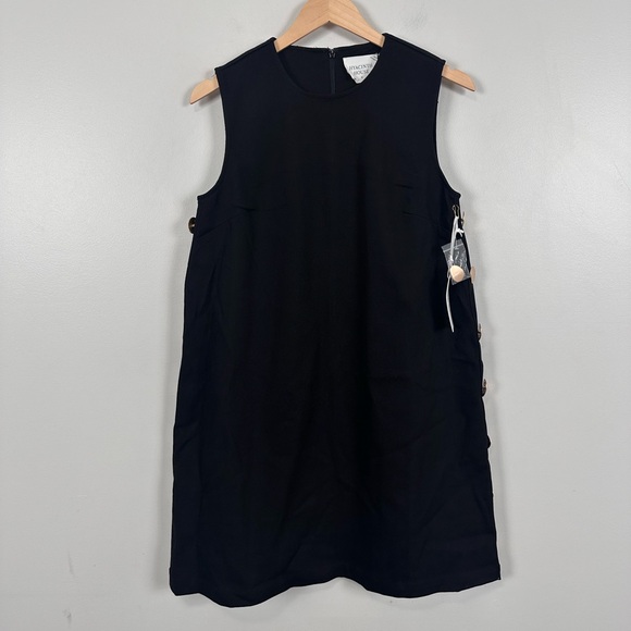 HYACINTH HOUSE Black Twill Button Bitsy Dress - Picture 8 of 13